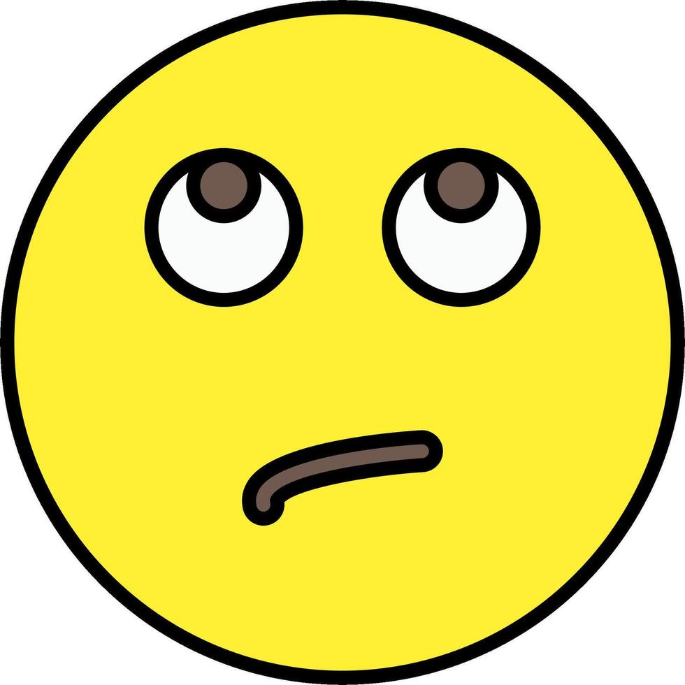 A sad face emoticor with a sad expression vector