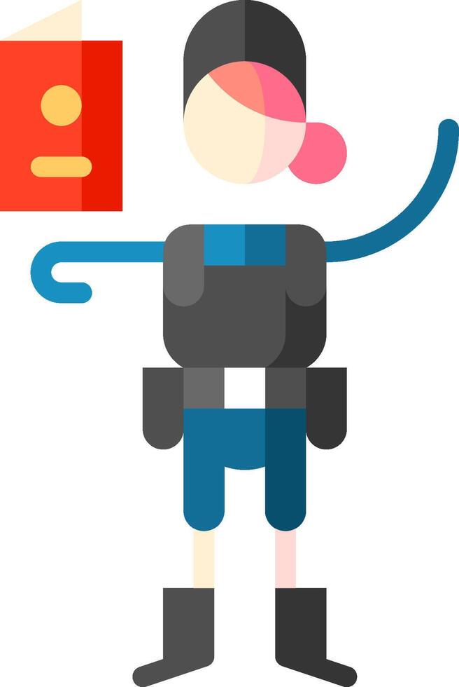 A cartoon man holding a red folder vector