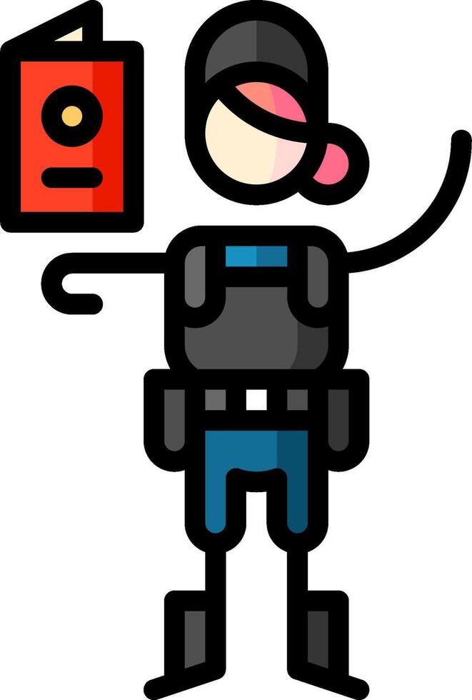 A cartoon man holding a book and a red folder vector