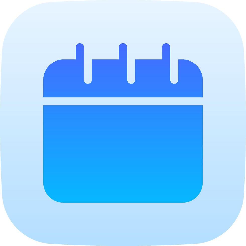 A blue calendar icon on an app icon vector