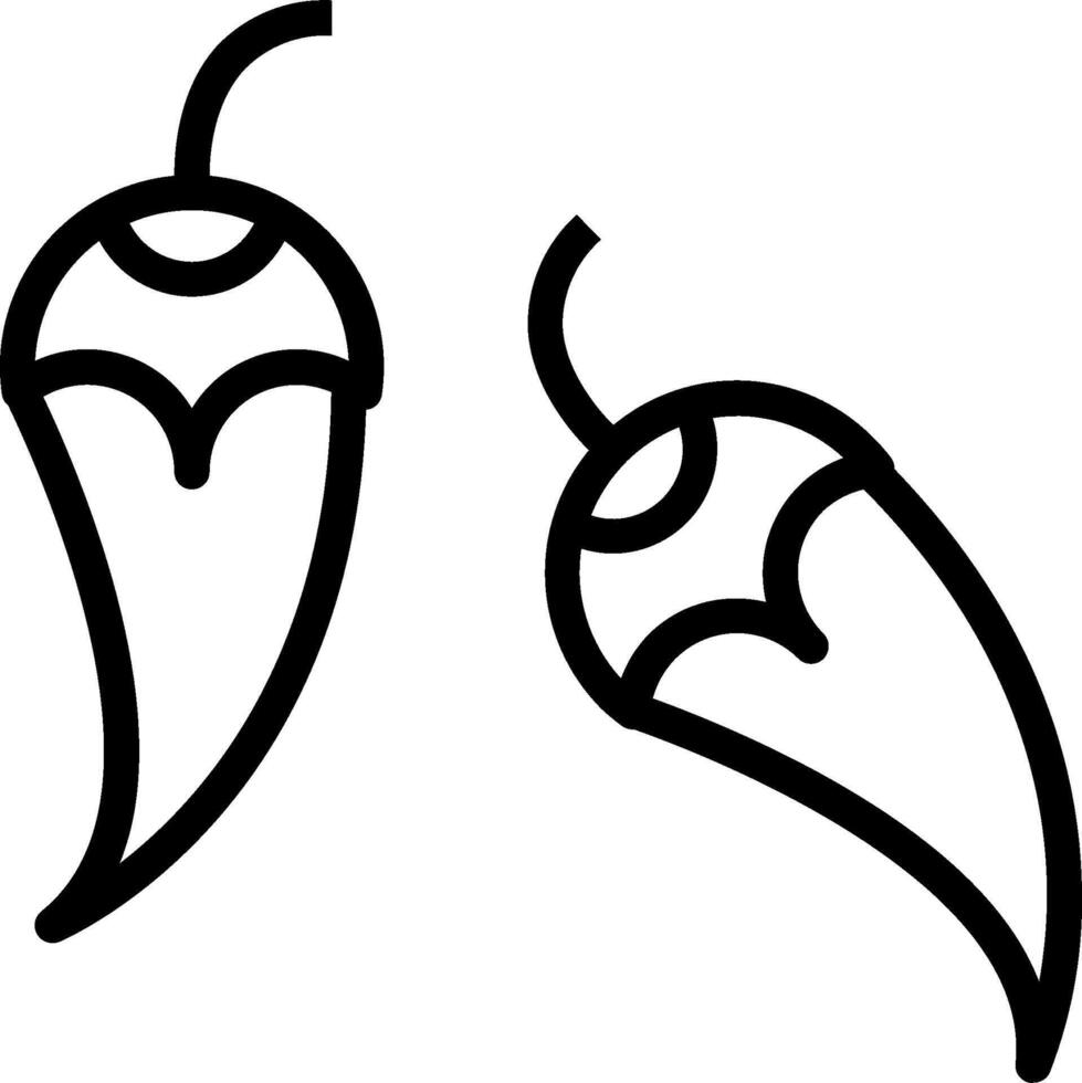 Chili peppers icon vector