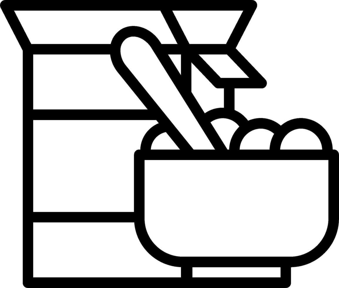 A bowl of cereal and a spoon in a bowl vector