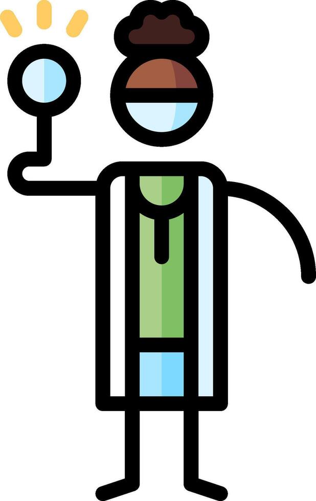 A cartoon man holding a magnifying glass vector