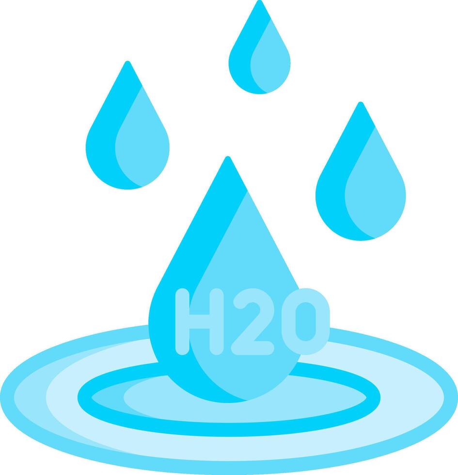 Water h20 logo with drops vector