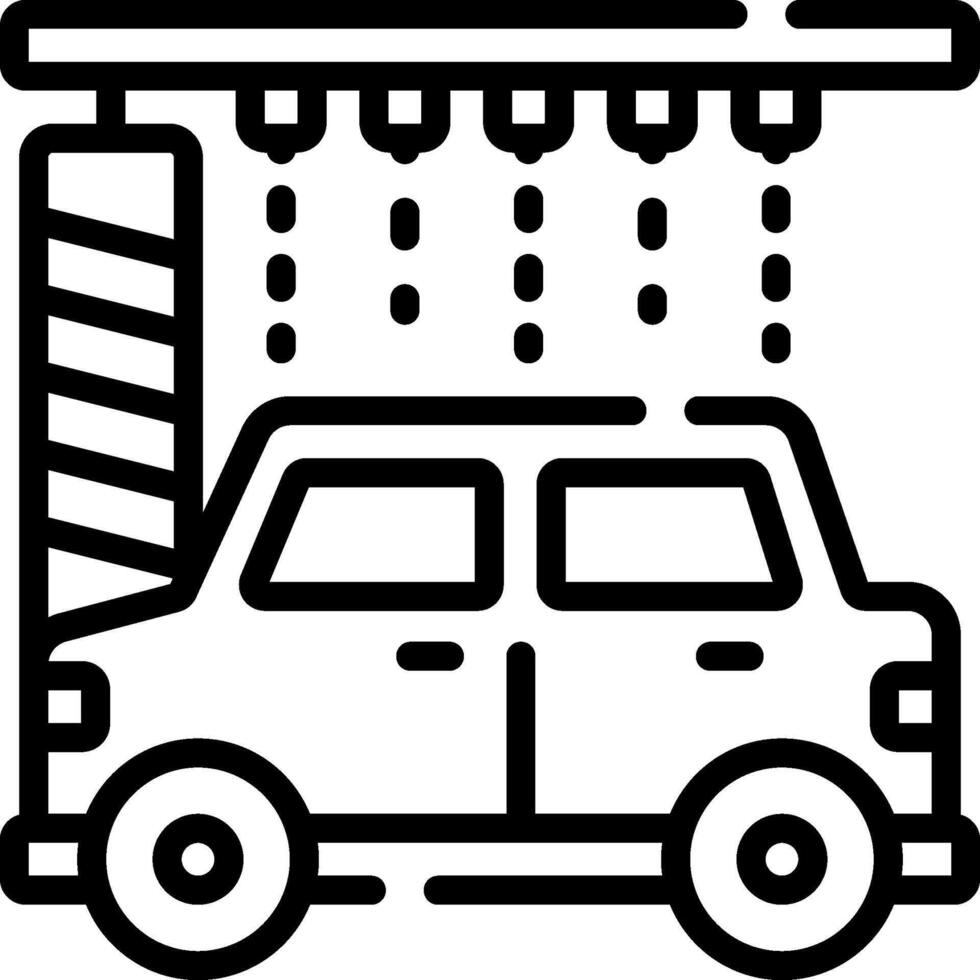 Car wash icon, line style illustration vector