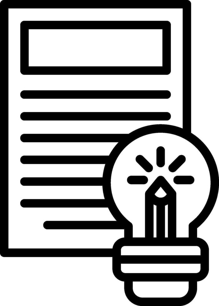 A light bulb and paper with a note vector