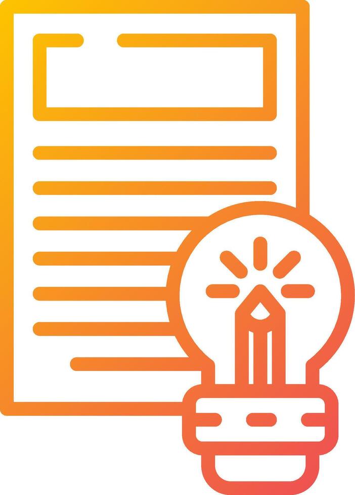 A light bulb and paper with a note vector
