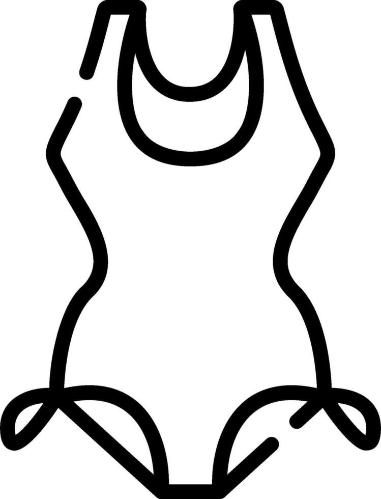 A swimsuit with a bow on the front vector