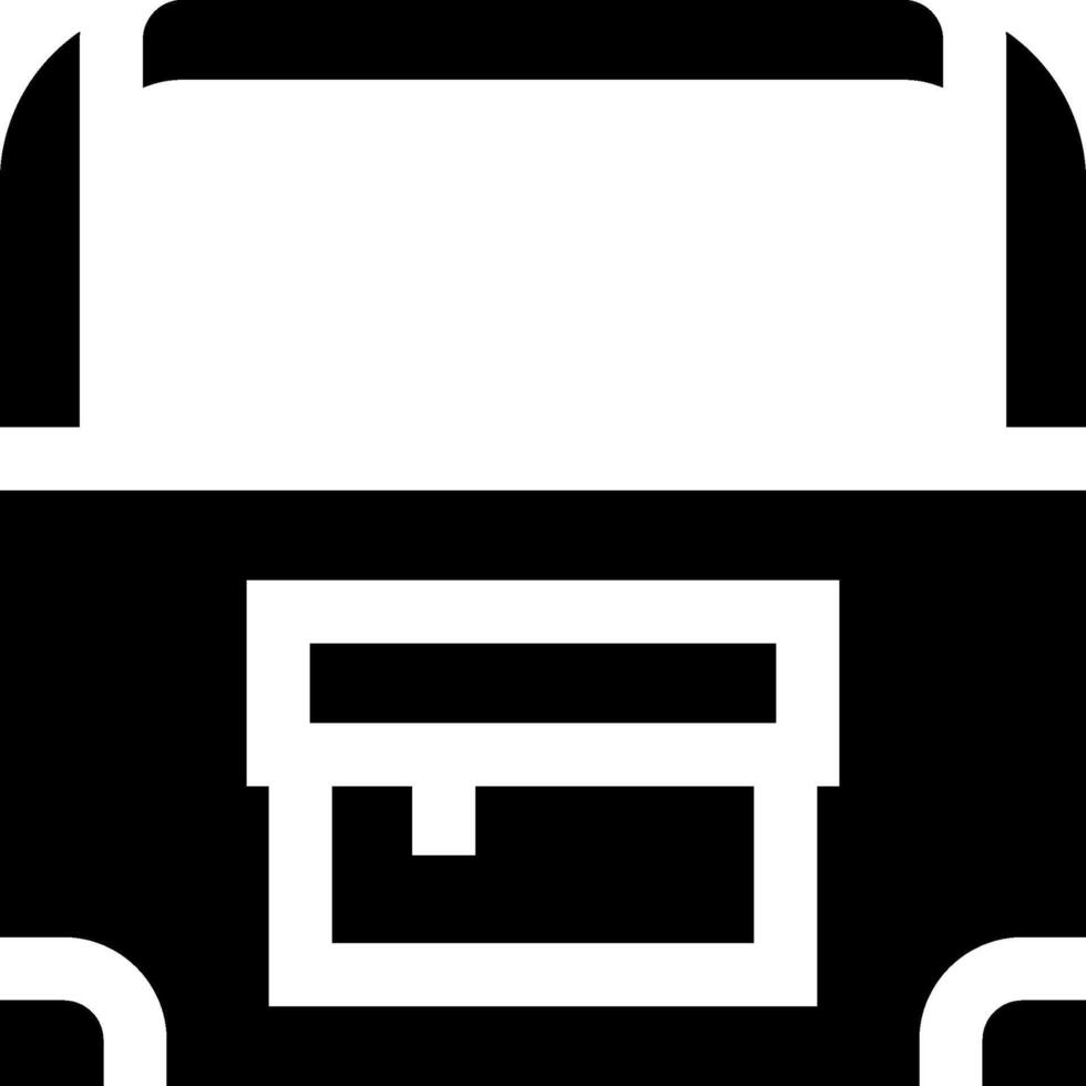 A black and white image of a suitcase vector