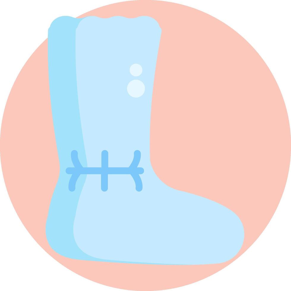 A blue boot with a blue ribbon on it vector