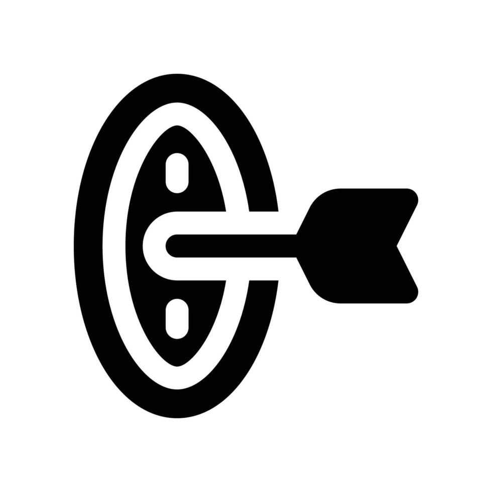 target icon. glyph icon for your website, mobile, presentation, and logo design. vector