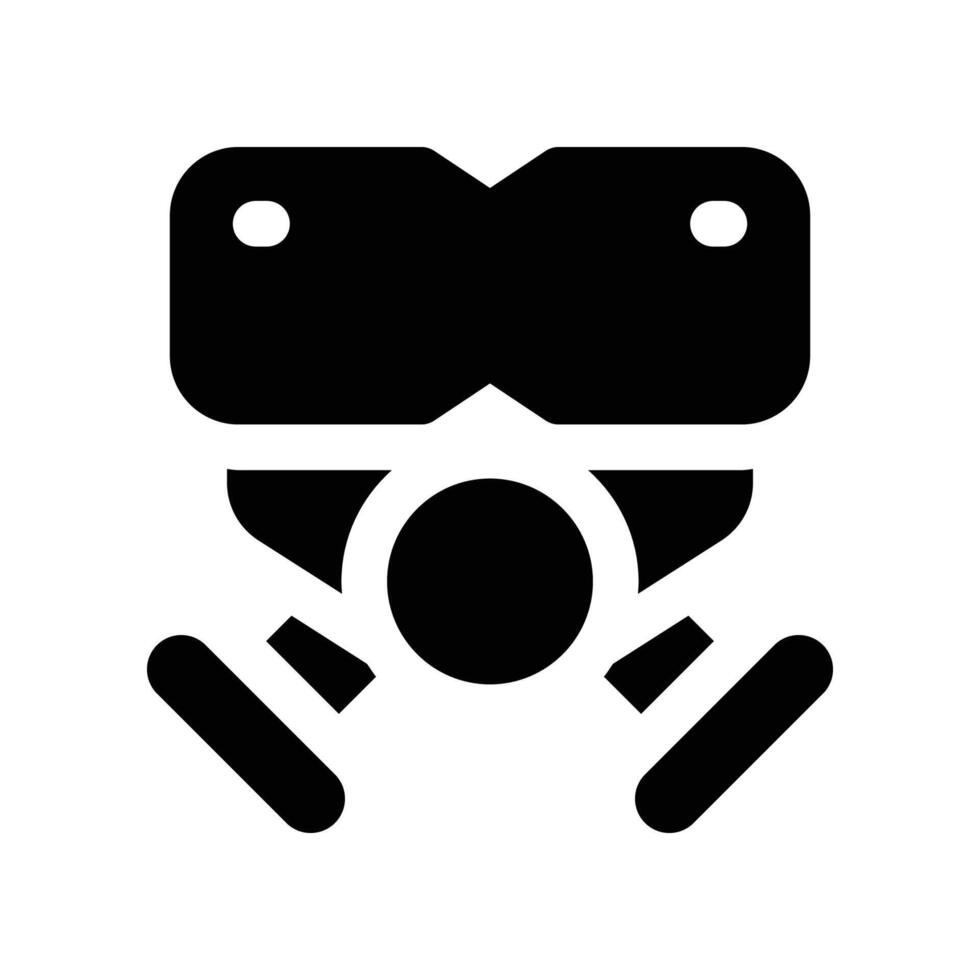 gas mask icon. glyph icon for your website, mobile, presentation, and logo design. vector