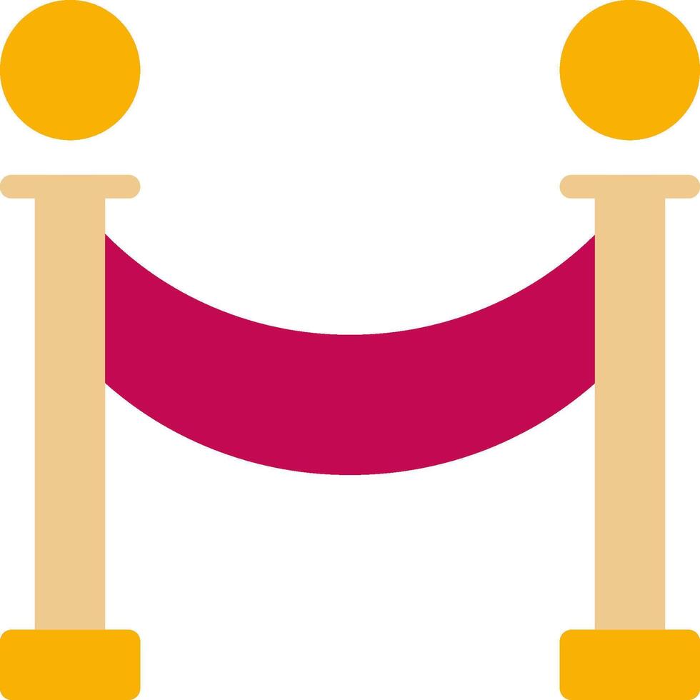 A red ribbon with a yellow pole vector