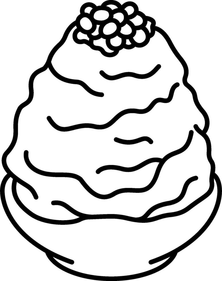 Ice cream coloring pages vector