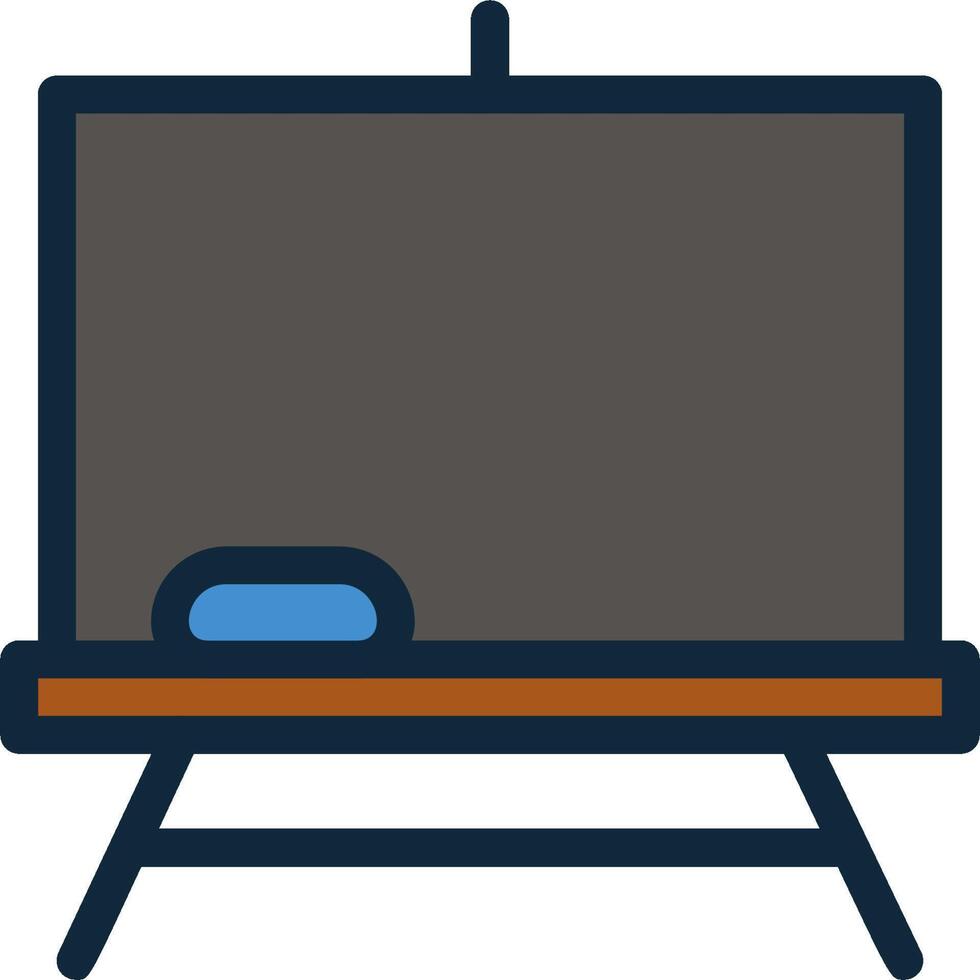 A blackboard with a blue marker on it vector
