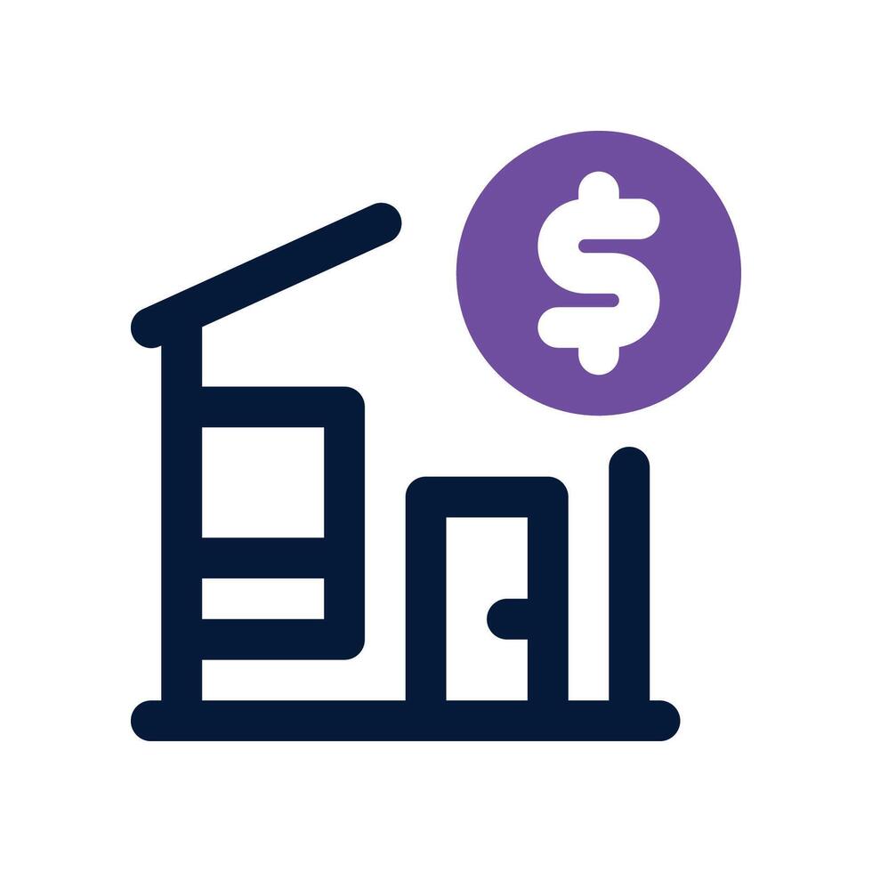 real estate icon. dual tone icon for your website, mobile, presentation, and logo design. vector
