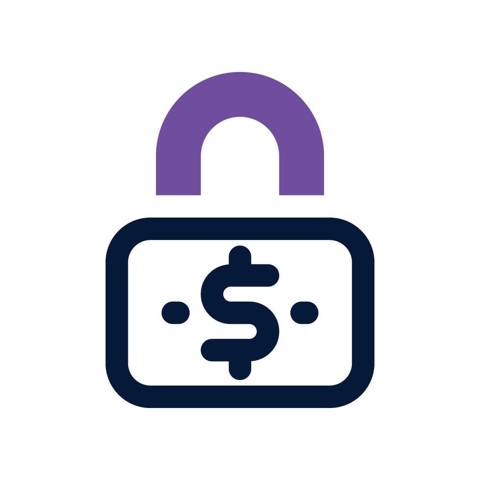 padlock icon. dual tone icon for your website, mobile, presentation, and logo design. vector