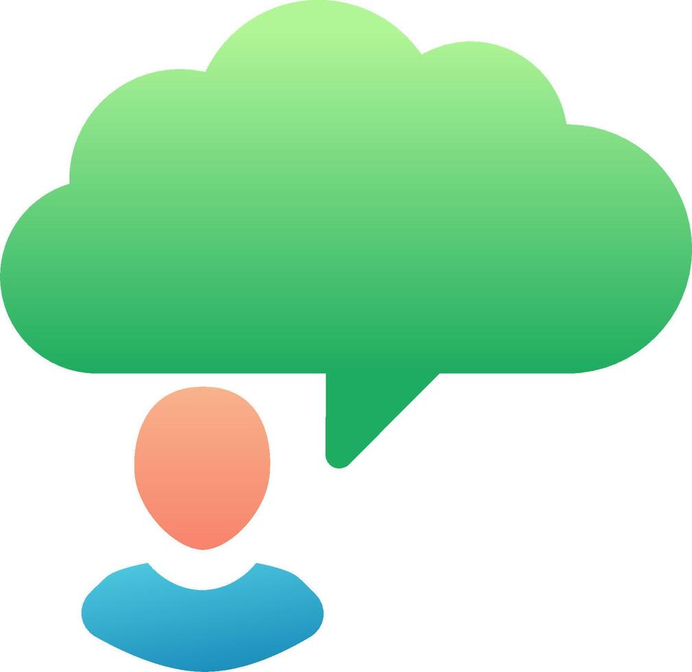 Chat with a person icon vector
