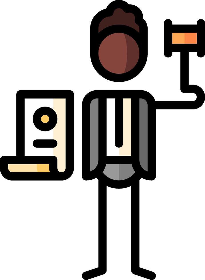A man holding a hammer and a laptop vector