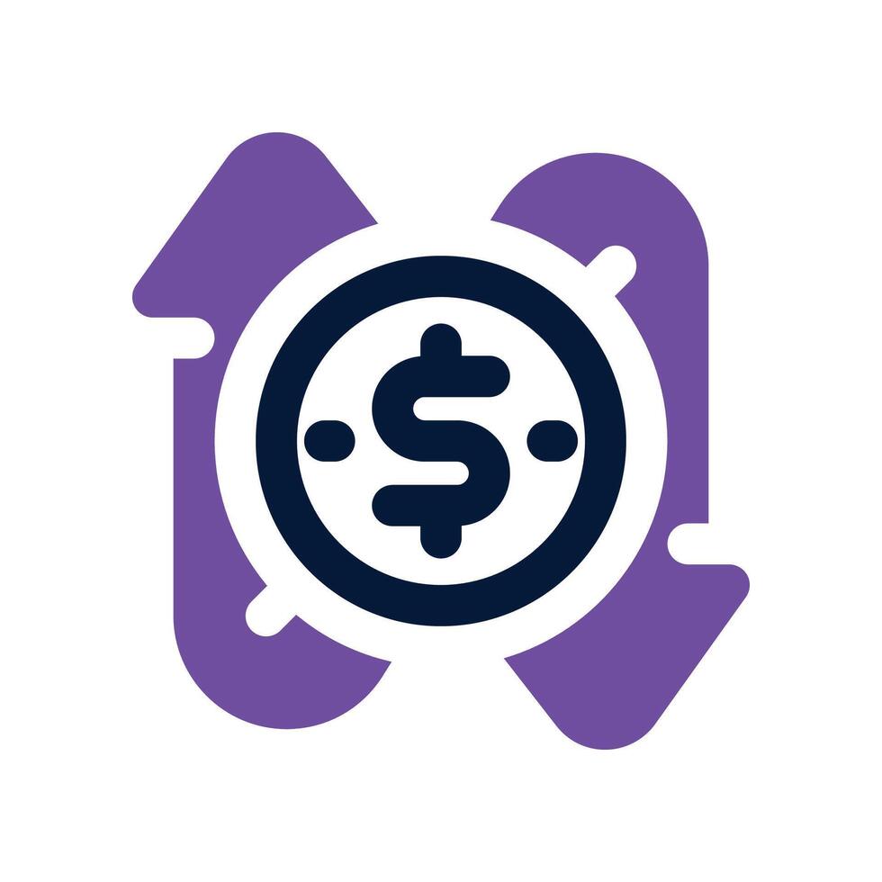 money flow icon. dual tone icon for your website, mobile, presentation, and logo design. vector