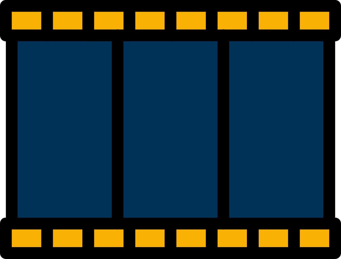 A film strip with a blue background vector