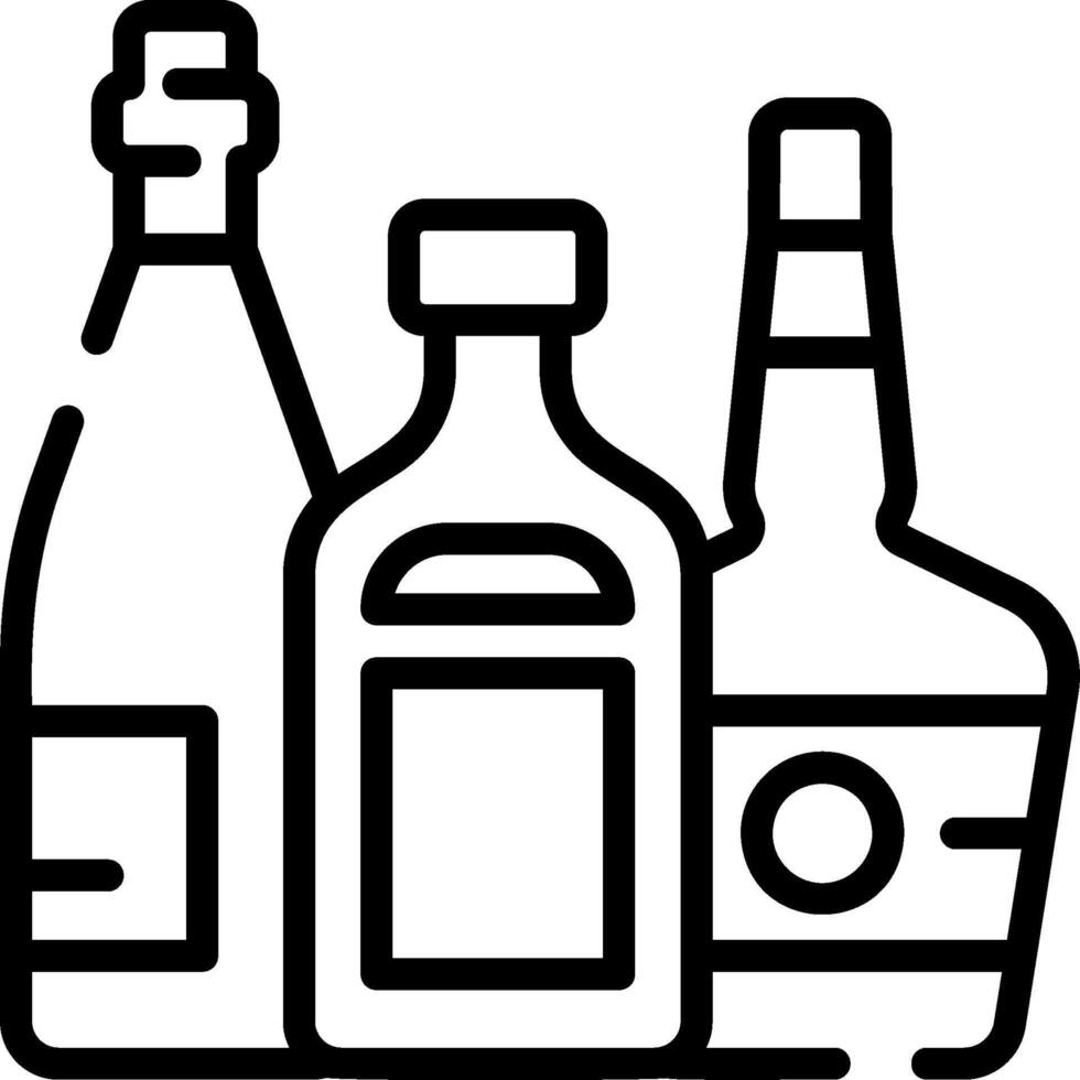 Alcoholic beverages icon vector