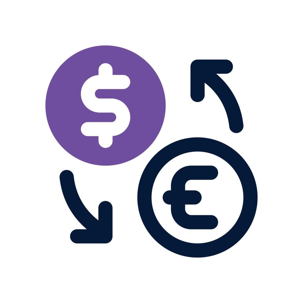 exchange icon. dual tone icon for your website, mobile, presentation, and logo design. vector