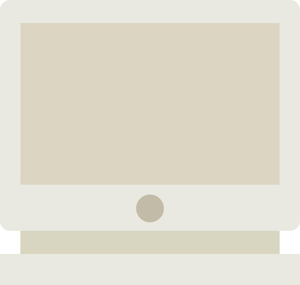 A computer monitor with a blank screen vector