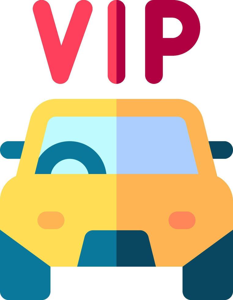 A car with the word vip on it vector