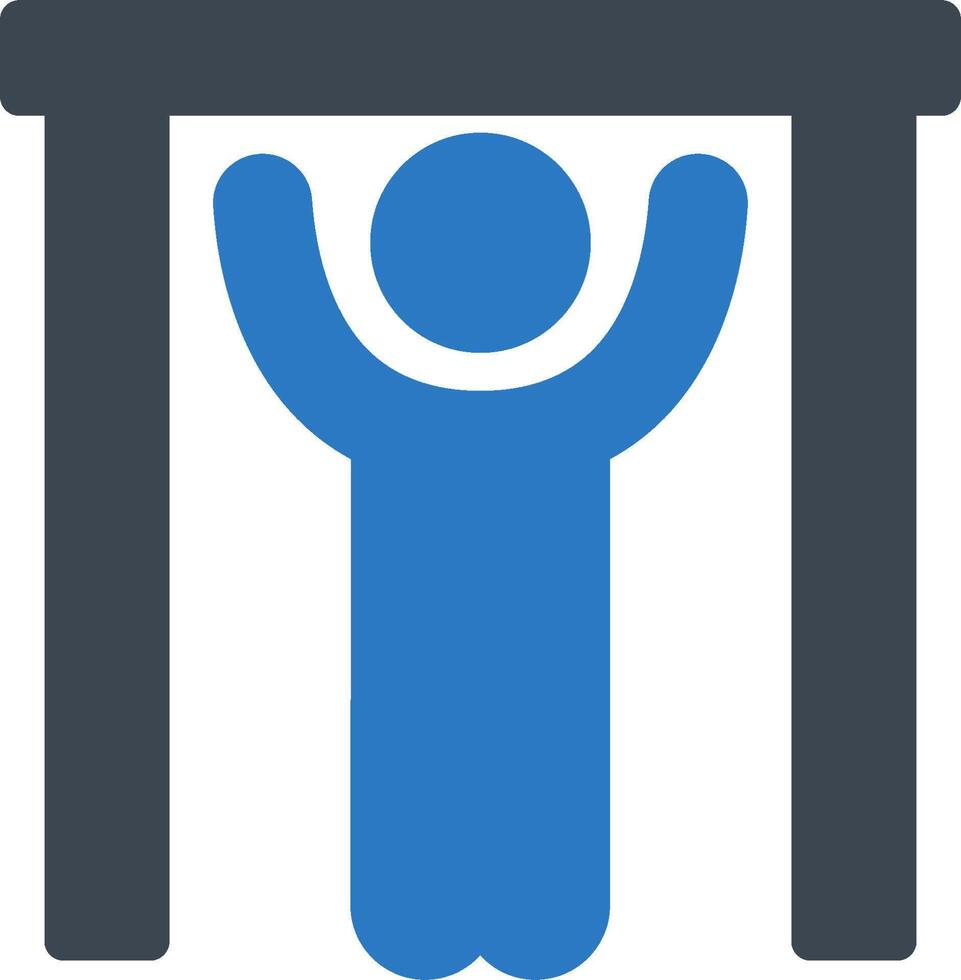 A blue person standing in front of a door vector