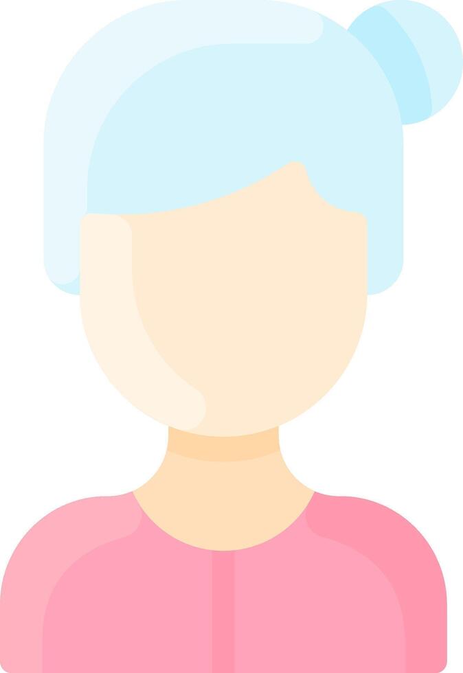 An avatar of a woman with a blue hair vector