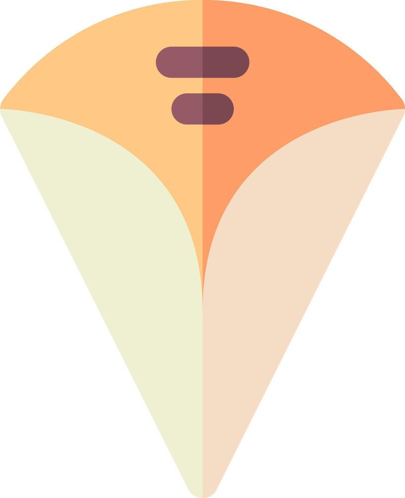 A flat icon of a slice of pizza vector