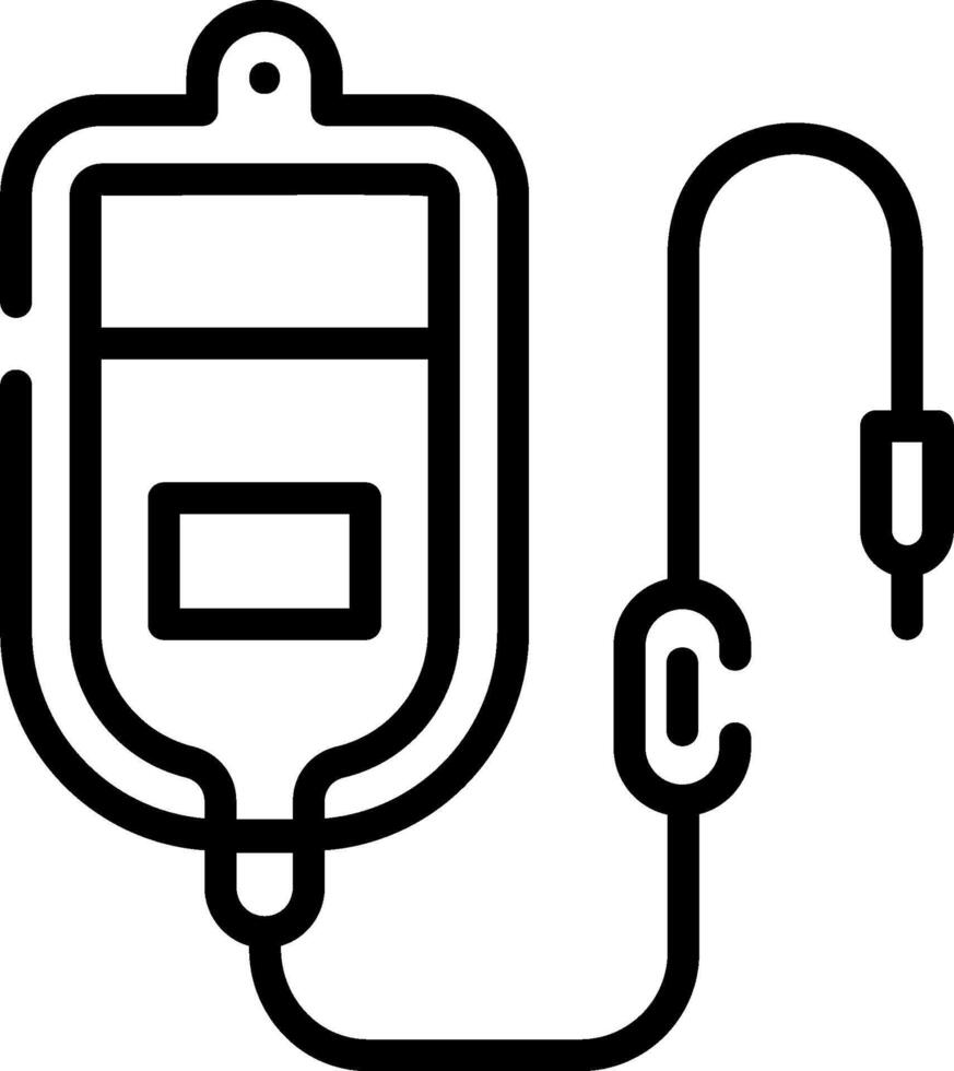 A blood bag with a cord attached to it vector