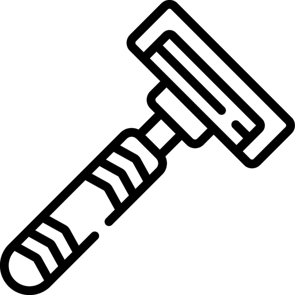 A razor with a handle on it vector