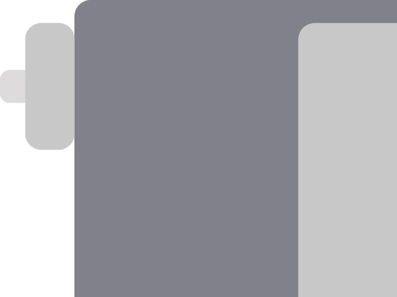 A gray and white refrigerator with a white door vector