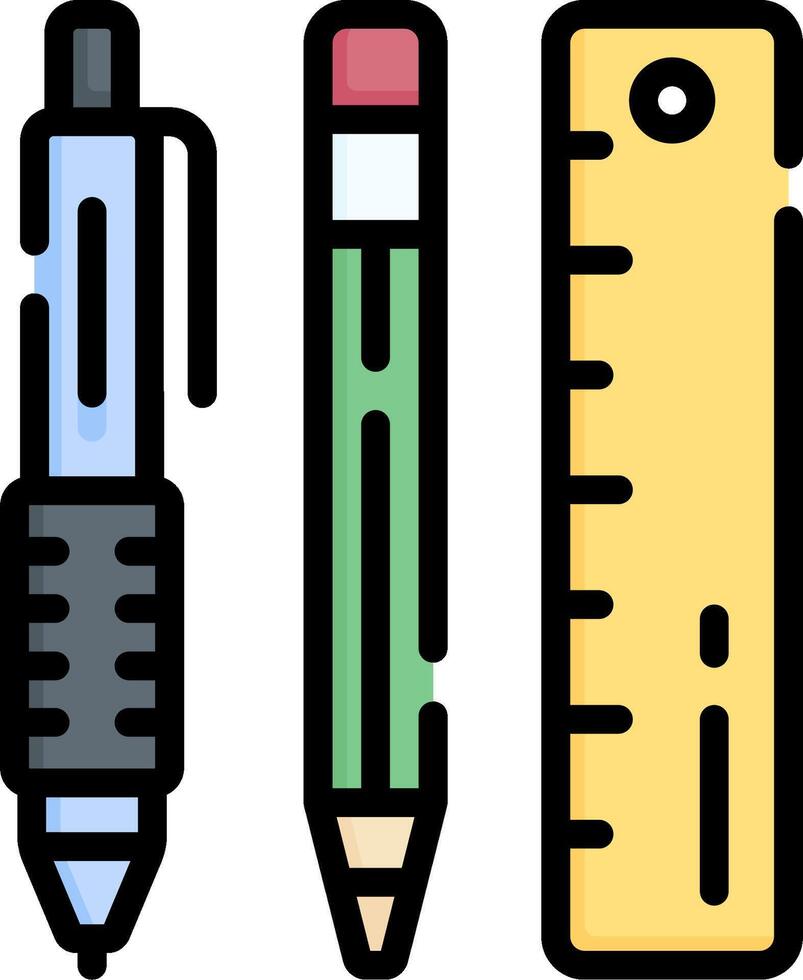 School supplies clipart vector