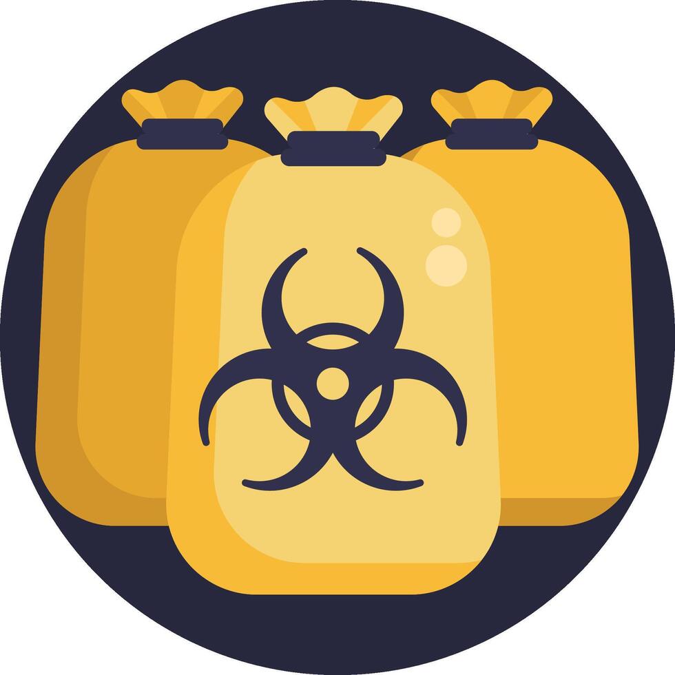 Biohazard bags icon on a white background vector