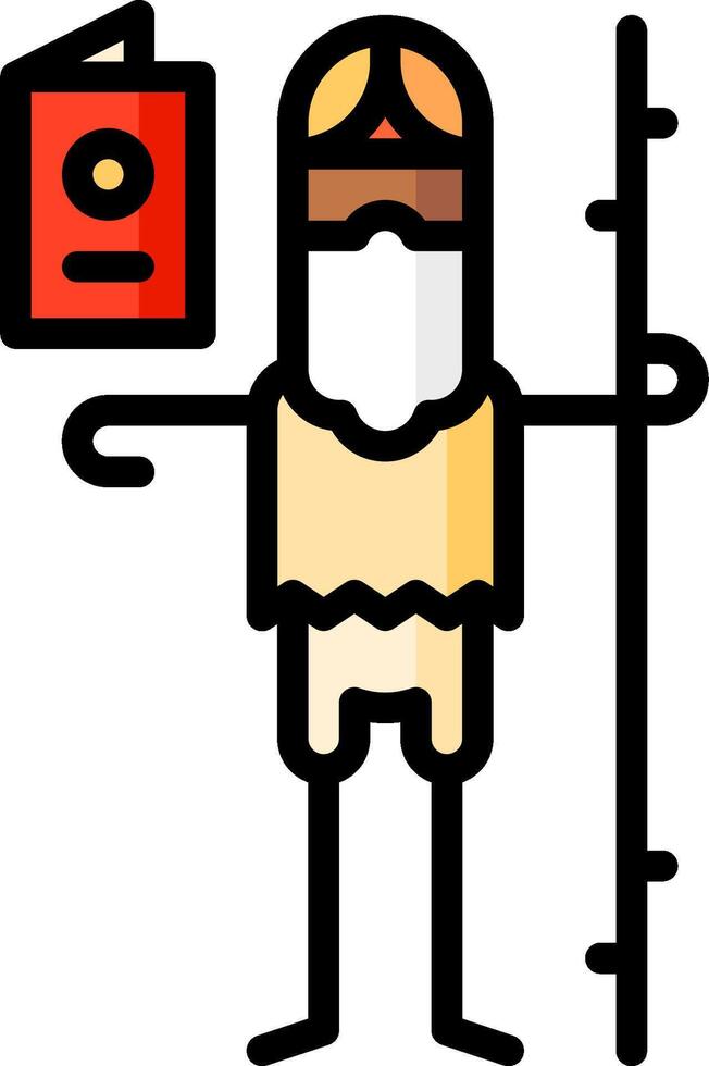 A cartoon man holding a fishing rod and a book vector