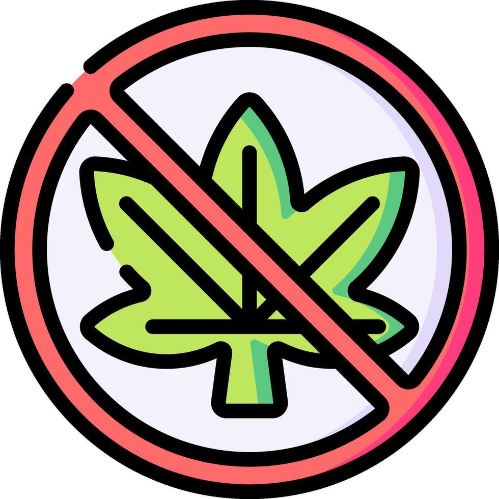 No marijuana sign illustration vector