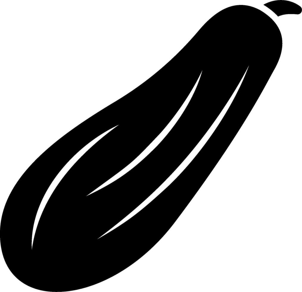 An eggplant is shown in a black and white illustration vector