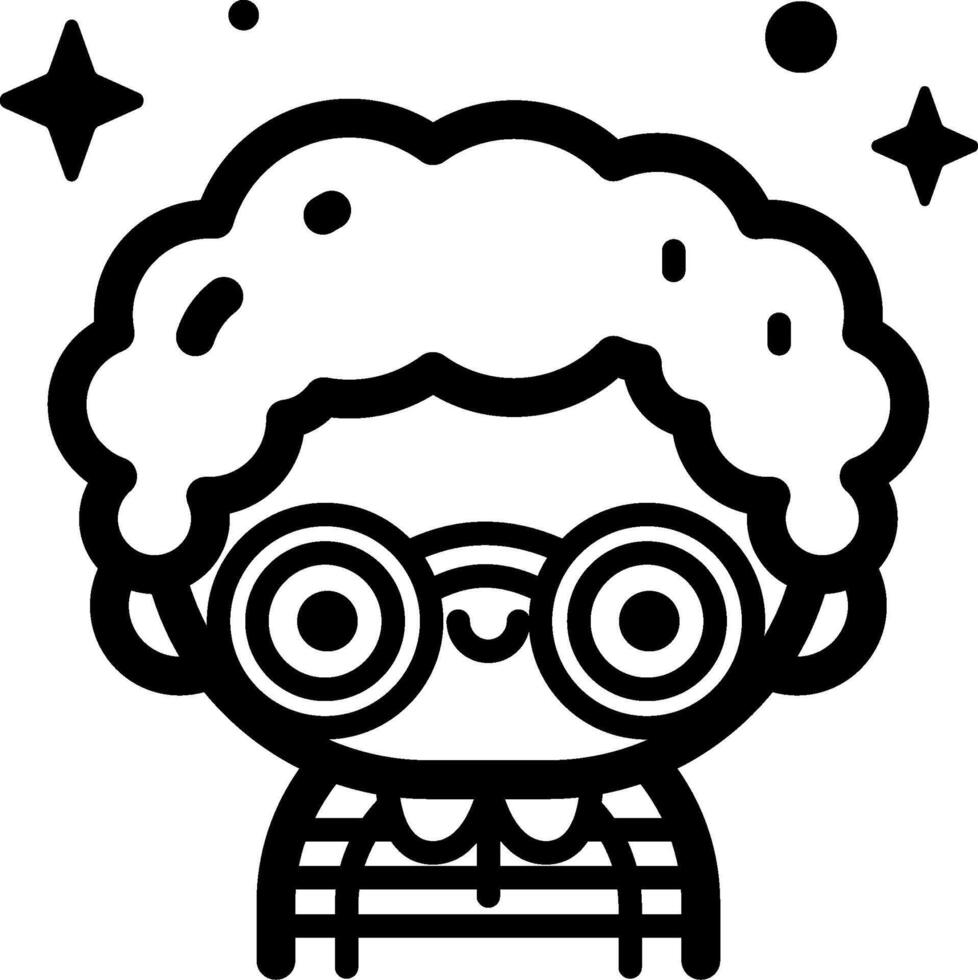 A cartoon character with glasses and a hat vector