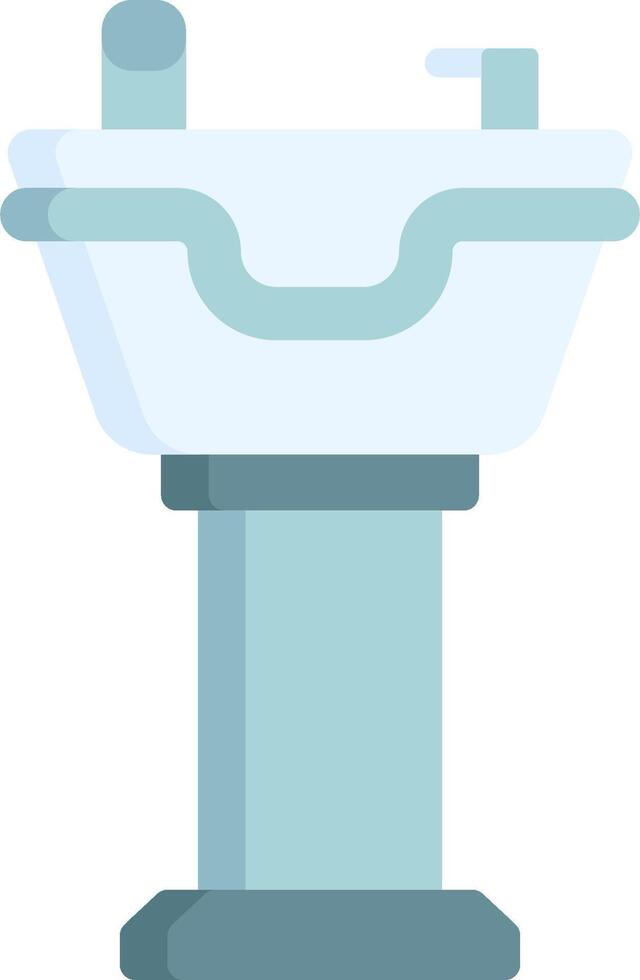 Bathroom sink with faucet and soap dispenser vector