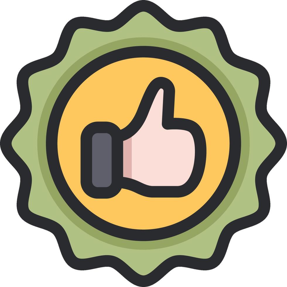 A thumbs up icon with a thumb up sign vector