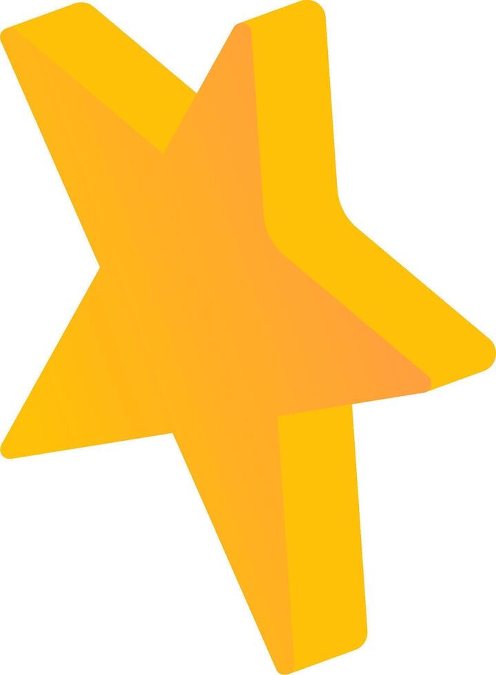 A yellow star icon on a white background vector