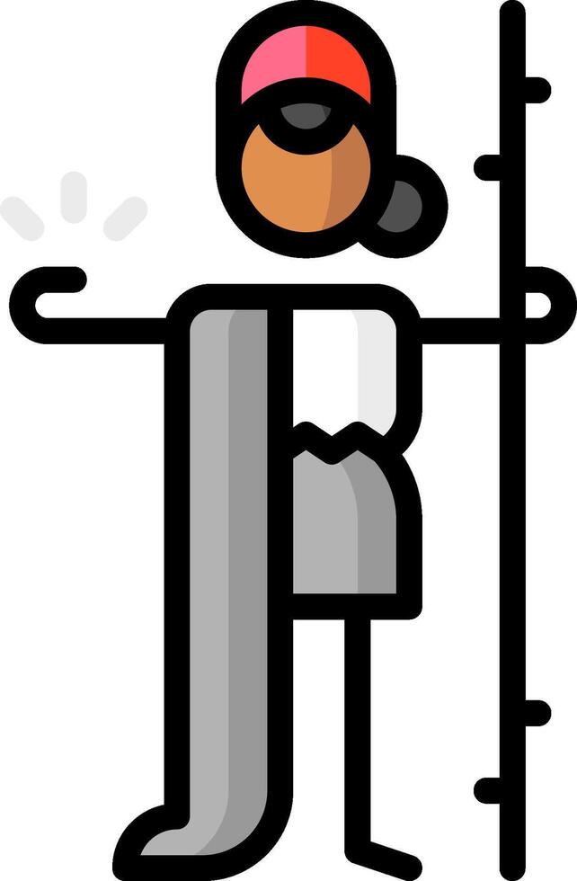 A cartoon man holding a pole with a sign vector