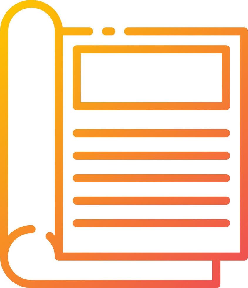 A document icon with a scroll and a pen vector