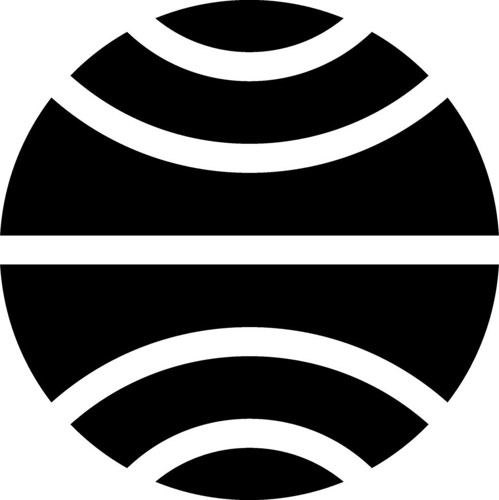 A black and white logo with a circle vector
