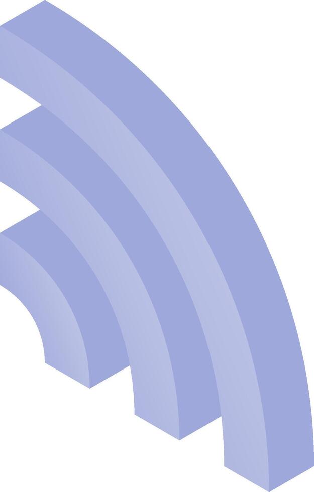 A blue and white wifi symbol vector