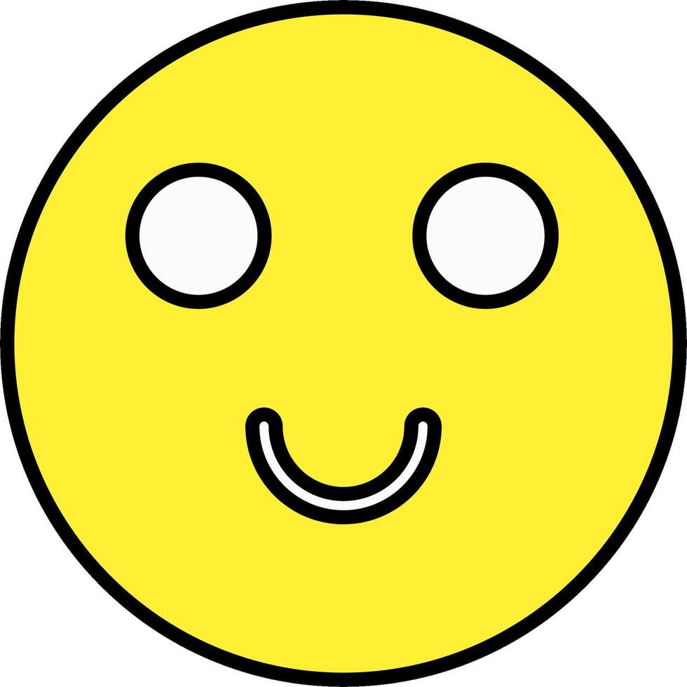 A yellow smiley face with two eyes vector