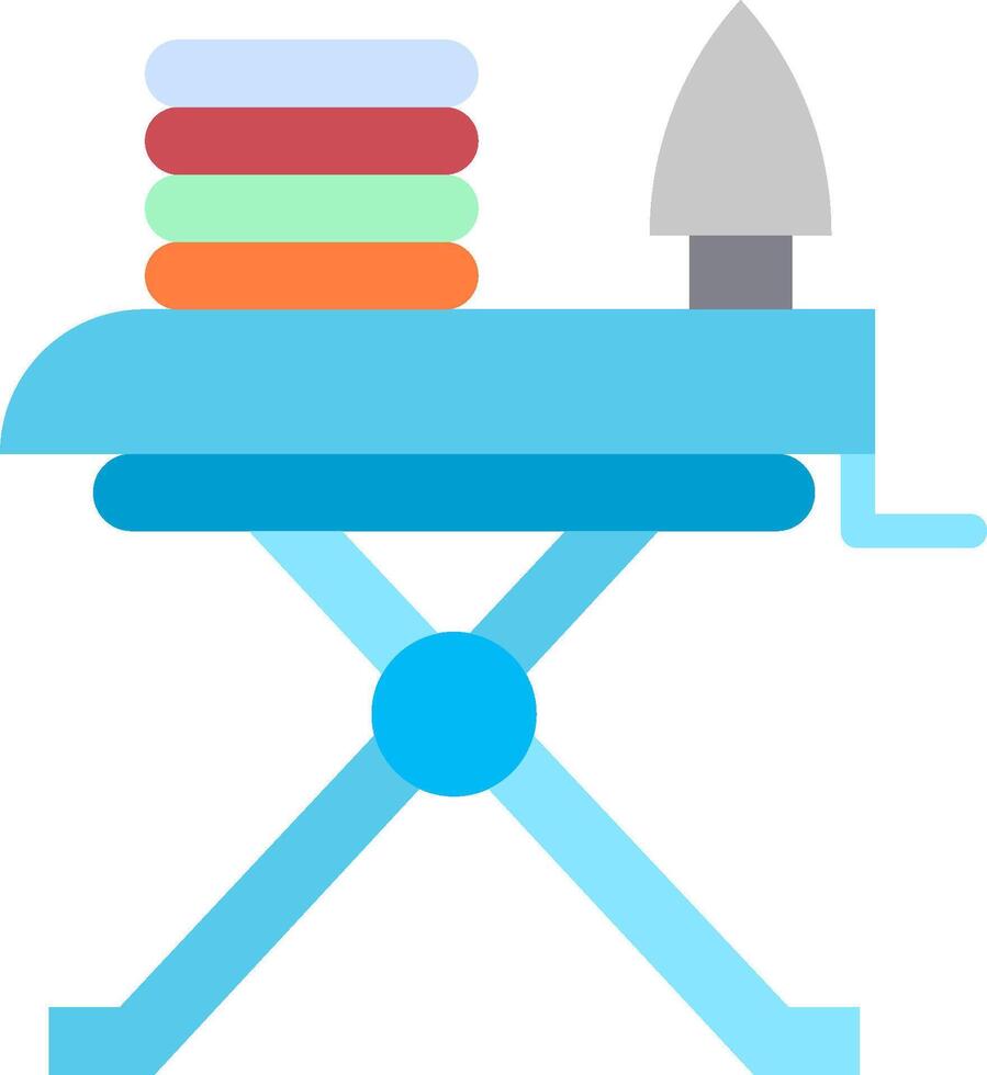 Ironing board with iron and ironing board vector
